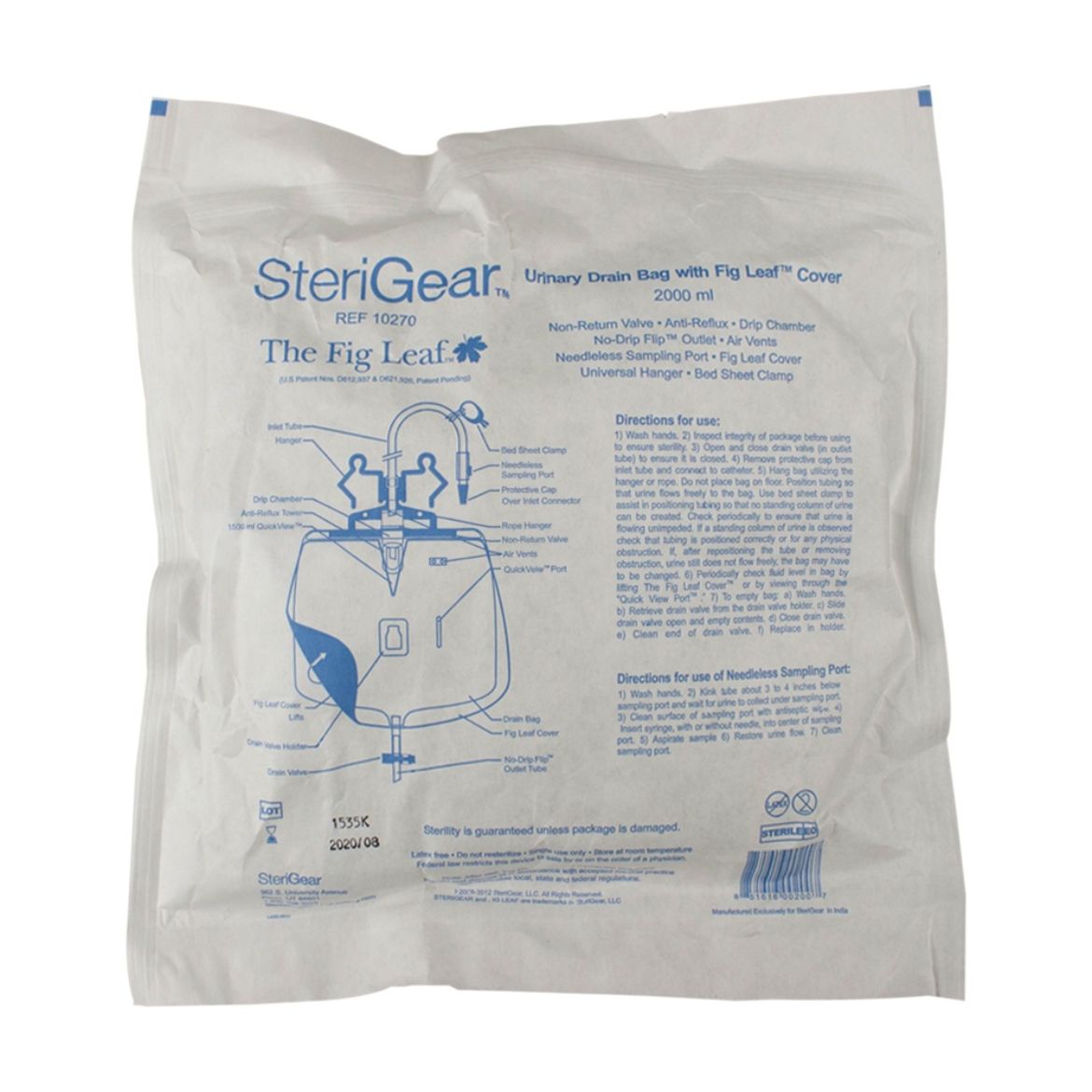 SterigearUrinaryBedSideDrainageBagwithFigLeafCover_pr_34611