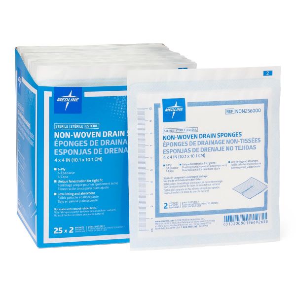 MedlineSterileNon-WovenSplitDrainSponges_pr_25057