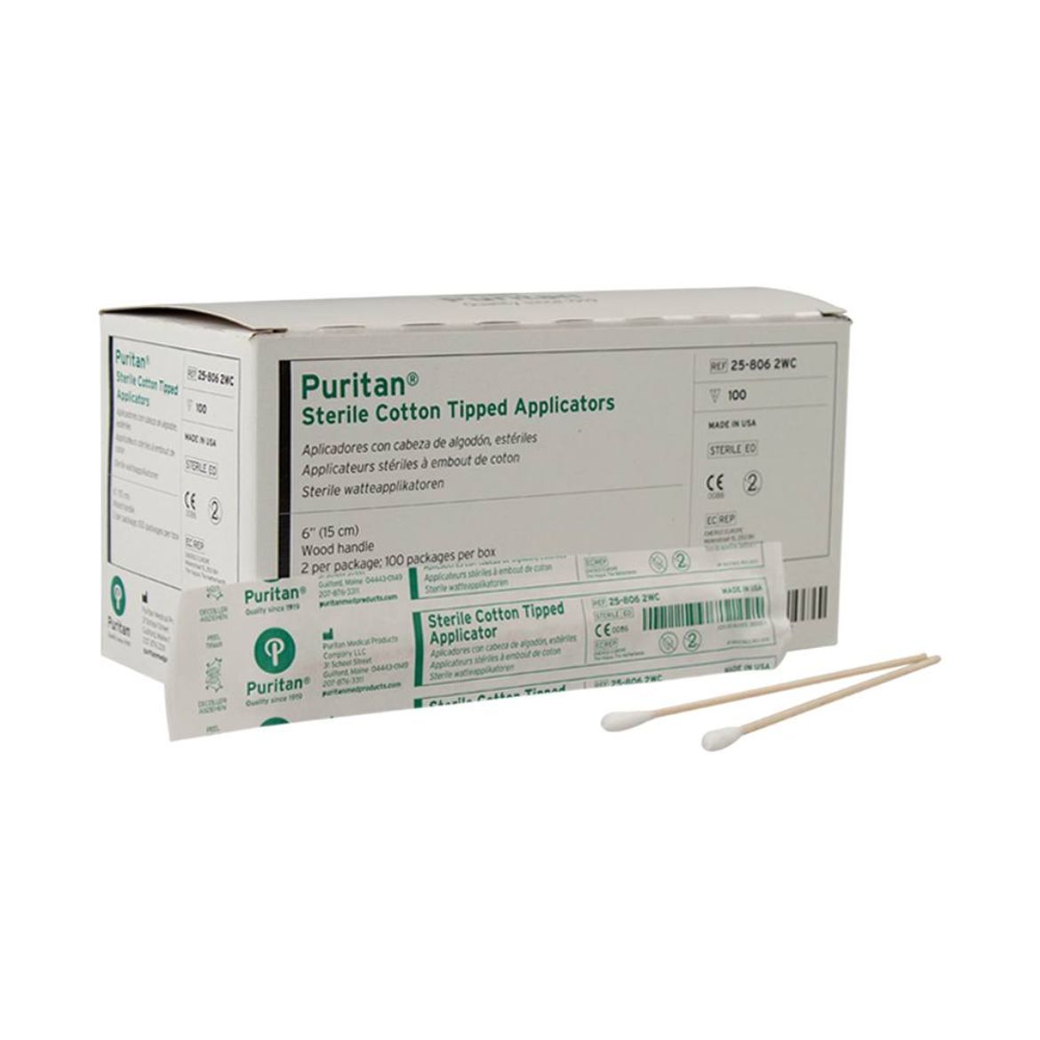PuritanCottonTippedWoodApplicatorswithWoodenHandle–Sterile_pr_24909