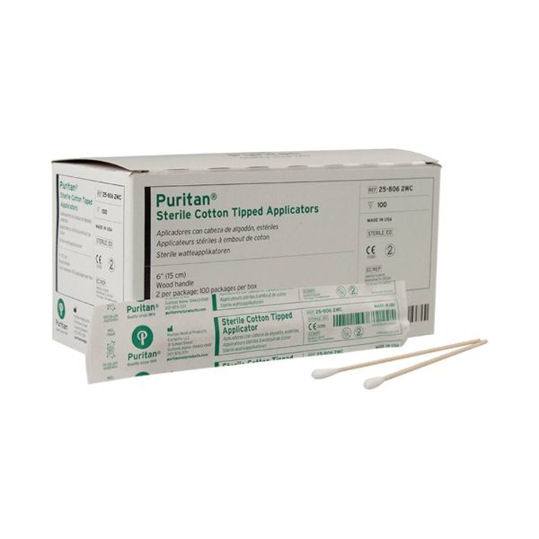 PuritanCottonTippedWoodApplicatorswithWoodenHandle–Sterile_pr_24909