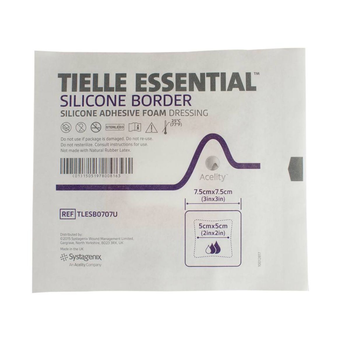 TIELLEESSENTIALSiliconeBorderAdhesiveFoamDressing_pr_21077