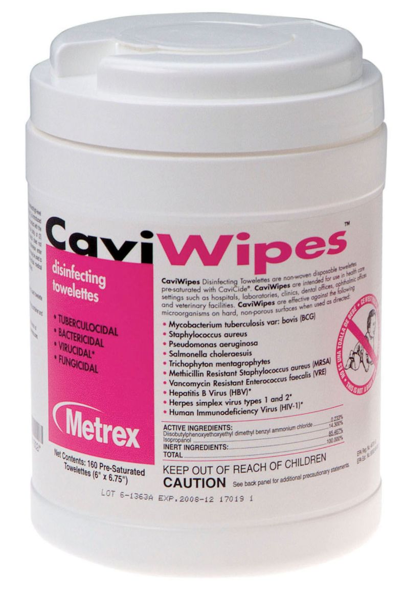 CaviWipesDisinfectingTowelettes–Canister_pr_65055