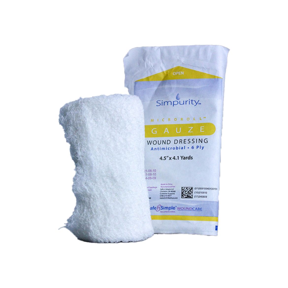 SimpurityAntimicrobialMicrorollGauzeWoundDressing_pr_26013