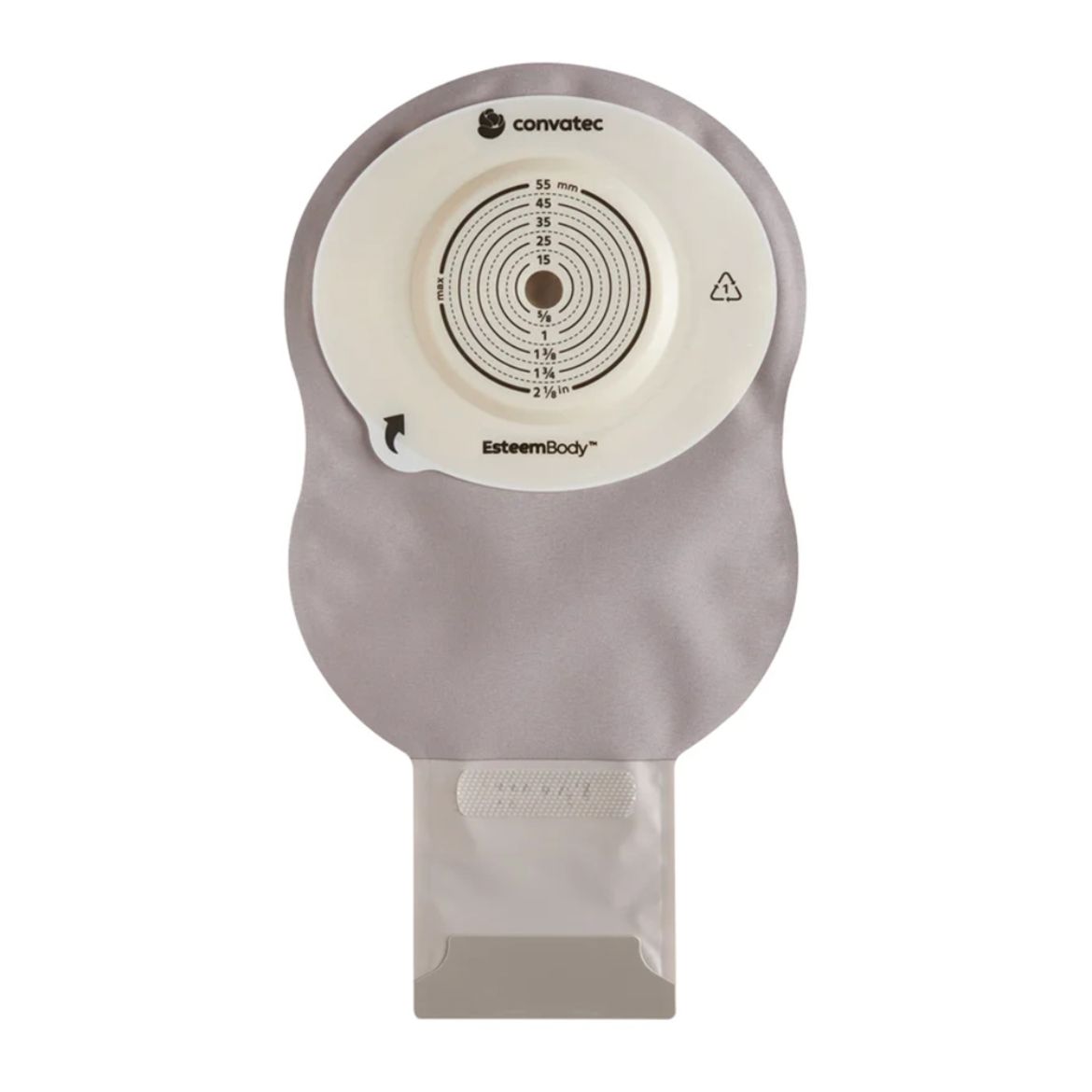 EsteemBodySoftConvex3.5mmDepthPre-CutOne-PieceDrainablePouchwithDurahesiveSkinBarrier_pr_10596
